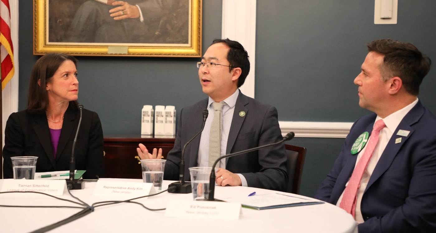 Rep. Kim with LCV and NJLCV during an IRA Implementation Roundtable on Capitol Hill.